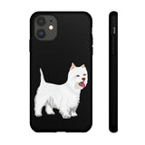 West Highland White Terrier Tough Cell Phone Cases, Impact Resistant, Matte or Glossy, FREE Shipping, Made in USA!!