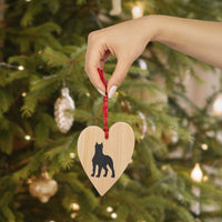 Cane Corso Wooden Christmas Ornaments, Solid Wood, 6 Shapes, Magnetic Back, Comes with Ribbon, Made in the USA!!