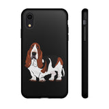 Basset Hound Tough Cases, 33 Sizes, Google, Samsung, iPhone, Matte or Glossy, Impact Resistant, Dual Layer Case, FREE Shipping, Made in USA!!