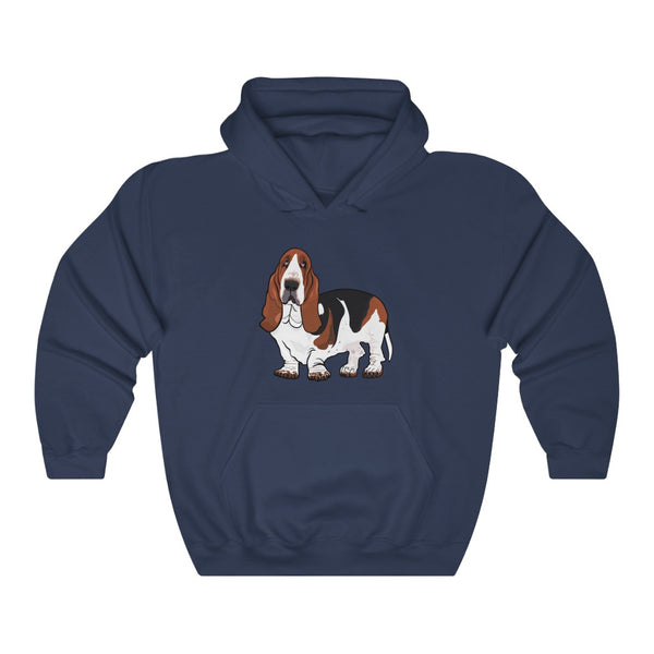 Basset Hound Unisex Heavy Blend™ Hooded Sweatshirt, Cotton& Polyester, S - 5XL, 12 Colors, FREE Shipping, Made in USA!!