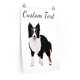 Border Collie Premium Matte vertical posters, 7 Sizes, Customizable, Personalized, FREE Shipping, Made in the USA!!