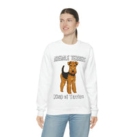 Airedale Terrier Unisex Heavy Blend Crewneck Sweatshirt, S - 3XL, 6 Colors, Loose Fit, FREE Shipping, Made in USA!!