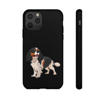 Tricolor Cavalier King Charles Spaniel Tough Cell Phone Cases, Glossy/Matte, Google, Samsung, iPhone, FREE Shipping, Made in USA!!