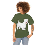 West Highland White Terrier Unisex Heavy Cotton Tee, S - 5XL, Cotton, FREE Shipping, Made in USA!!