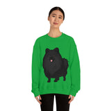 Black Pomeranian Unisex Heavy Blend™ Crewneck Sweatshirt, S - 3XL, 5 Colors, Polyester/Cotton, FREE Shipping, Made in USA!!