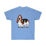 Basset Hound Unisex Ultra Cotton Tee, S - 5XL, 10 Colors, FREE Shipping, Made in USA!!