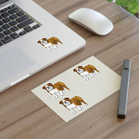 Bulldog Sticker Sheets, 2 Image Sizes, 3 Image Surfaces, Water Resistant Vinyl, FREE Shipping, Made in USA!!