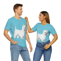West Highland White Terrier Unisex Jersey Short Sleeve Tee, S - 3XL, Cotton, Light Fabric, FREE Shipping, Made in USA!!