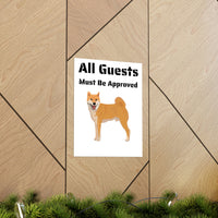 Shiba Inu Premium Matte Vertical Poster, 7 Sizes, Indoor Use, 175 gsm Fine Art Paper, FREE Shipping, Made in USA!!