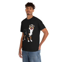 Australian Shepherd Unisex Heavy Cotton Tee, S-5XL, 12 Colors, 100% Cotton, Light Fabric, FREE Shipping, Made in USA!!