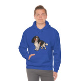 Tricolor Cavalier King Charles Spaniel Unisex Heavy Blend Hooded Sweatshirt, S - 5XL, 12 Colors, FREE Shipping, Made in Usa!!