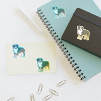 Bernese Mountain Dog Sticker Sheets, 2 Image Sizes, 3 Image Surfaces, Water Resistant Vinyl, FREE Shipping, Made in USA!!