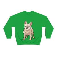 French Bulldog Unisex Heavy Blend Crewneck Sweatshirt, S - 3XL, 6 Colors, Loose Fit, Cotton/Polyester, FREE Shipping, Made in USA!!