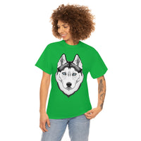 Siberian Husky Unisex Heavy Cotton Tee, S - 5XL, 12 Colors, Light Fabric, FREE Shipping, Made in USA!!