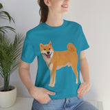 Shiba Inu Unisex Jersey Short Sleeve Tee, S - 3XL, 16 Colors, 100% Cotton, Light Fabric, FREE Shipping, Made in USA!!