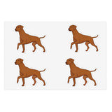 Rhodesian Ridgeback Sticker Sheets, 2 Sizes, Water Resistant Vinyl, Indoor/Outdoor, FREE Shipping, Made in USA!!