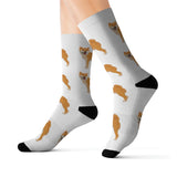 Shiba Inu Sublimation Socks, 3 Sizes, Polyester/Spandex, FREE  Shipping, Made in USA!!