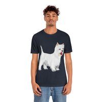West Highland White Terrier Unisex Jersey Short Sleeve Tee, S - 3XL, Cotton, Light Fabric, FREE Shipping, Made in USA!!