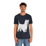 West Highland White Terrier Unisex Jersey Short Sleeve Tee, S - 3XL, Cotton, Light Fabric, FREE Shipping, Made in USA!!