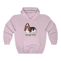 Basset Hound Unisex Heavy Blend™ Hooded Sweatshirt, Cotton& Polyester, S - 5XL, 12 Colors, FREE Shipping, Made in USA!!