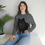 Black Pomeranian Unisex Heavy Blend™ Crewneck Sweatshirt, S - 3XL, 5 Colors, Polyester/Cotton, FREE Shipping, Made in USA!!