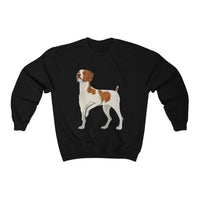 Brittany Dog Unisex Heavy Blend Crewneck Sweatshirt, S-2XL, 7 Colors, Made in the USA!!