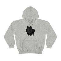 Black Pomeranian Unisex Heavy Blend™ Hooded Sweatshirt, S - 3XL, 6 Colors, Cotton/Polyester, FREE Shipping, Made in USA!!