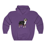 Australian Shepherd Unisex Heavy Blend™ Hooded Sweatshirt, S-3XL, 12 Colors, Cotton/Polyester, Medium Fabric, FREE Shipping, Made in USA!!