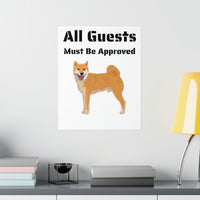 Shiba Inu Premium Matte Vertical Poster, 7 Sizes, Indoor Use, 175 gsm Fine Art Paper, FREE Shipping, Made in USA!!