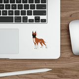 Great Dane Die-Cut Stickers, Water Resistant Vinyl, 5 Sizes, Matte Finish, Indoor/Outdoor, FREE Shipping, Made in USA!!