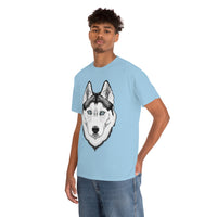 Siberian Husky Unisex Heavy Cotton Tee, S - 5XL, 12 Colors, Light Fabric, FREE Shipping, Made in USA!!