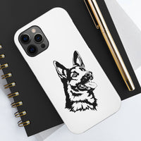 German Shepherd Case Mate Tough Phone Cases, Over 30 Sizes, Impact Resistant, Rubber Liner, FREE Shipping, Made in USA!!
