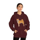 Shiba Inu Unisex Heavy Blend™ Hooded Sweatshirt, S -5XL, 12 Colors, Cotton/Polyester, Medium Heavy Fabric, FREE Shipping, Made in USA!!