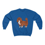 Ruby Cavalier King Charles Spaniel Unisex Heavy Blend™ Crewneck Sweatshirt, S - 3XL, 11 Colors, Cotton/Polyester, Made in the USA!!