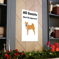 Shiba Inu Premium Matte Vertical Poster, 7 Sizes, Indoor Use, 175 gsm Fine Art Paper, FREE Shipping, Made in USA!!