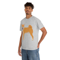 Shiba Inu Unisex Heavy Cotton Tee, Cotton, Medium Fabric, S - 5XL, 12 Colors, FREE Shipping, Made in USA!!