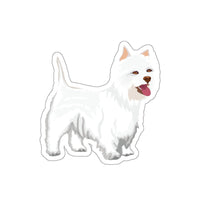 West Highland White Terrier Die-Cut Stickers, 5 Sizes, Water Resistant Vinyl, Indoor/Outdoor, Matte Finish, FREE Shipping, Made in USA!!