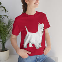 West Highland White Terrier Unisex Jersey Short Sleeve Tee, S - 3XL, Cotton, Light Fabric, FREE Shipping, Made in USA!!