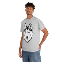 Siberian Husky Unisex Heavy Cotton Tee, S - 5XL, 12 Colors, Light Fabric, FREE Shipping, Made in USA!!