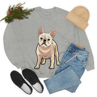 French Bulldog Unisex Heavy Blend Crewneck Sweatshirt, S - 3XL, 6 Colors, Loose Fit, Cotton/Polyester, FREE Shipping, Made in USA!!