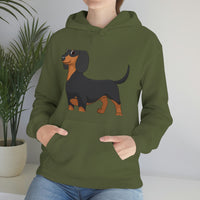 Dachshund Unisex Heavy Blend™ Hooded Sweatshirt, S - 5XL, 13 Colors, Cotton/Polyester, FREE Shipping, Made in USA!!