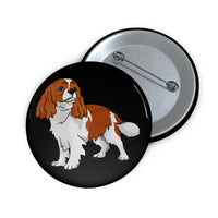 Cavalier King Charles Spaniel Custom Pin Buttons