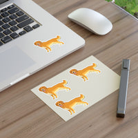 Golden Retriever Sticker Sheets, 2 Image Sizes, 3 Image Surfaces, Water Resistant Vinyl, FREE Shipping, Made in USA!!