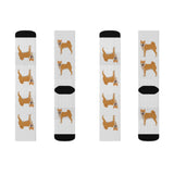 Shiba Inu Sublimation Socks, 3 Sizes, Polyester/Spandex, FREE  Shipping, Made in USA!!