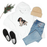 Tricolor Cavalier King Charles Spaniel Unisex Heavy Blend Hooded Sweatshirt, S - 5XL, 12 Colors, FREE Shipping, Made in Usa!!