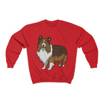 Shetland Sheepdog Unisex Heavy Blend™ Crewneck Sweatshirt, 6 Colors, Polyester/Cotton, Loose Fit, FREE Shipping, Made in USA!!