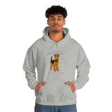 Airedale Terrier Unisex Heavy Blend Hooded Sweatshirt, S - 5XL, 12 Colors, Cotton/Polyester, FREE Shipping, Made in USA!!