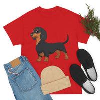 Dachshund Unisex Heavy Cotton Tee, S - 5XL, 12 Colors, Light Fabric, FREE Shipping, Made in USA!!