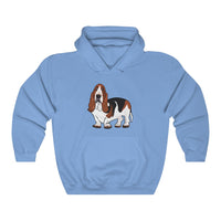 Basset Hound Unisex Heavy Blend™ Hooded Sweatshirt, Cotton& Polyester, S - 5XL, 12 Colors, FREE Shipping, Made in USA!!