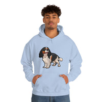 Tricolor Cavalier King Charles Spaniel Unisex Heavy Blend Hooded Sweatshirt, S - 5XL, 12 Colors, FREE Shipping, Made in Usa!!